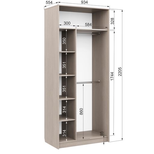 Двухстворчатый шкаф «Муза»